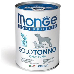 MONGE DOG MONOPROTEIN TUNA suņu konservi pastēte Tuncis 400g
